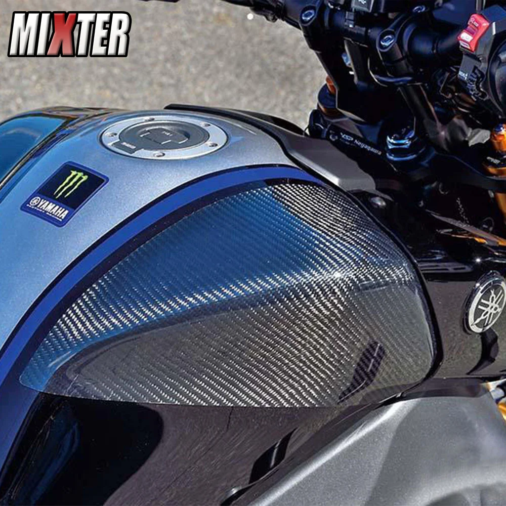 For YAMAHA MT09 MT-09 2021-2024 Motorcycle Carbon Fiber Tank side pads both sides fuel tank Protection Decorative Cover Guard