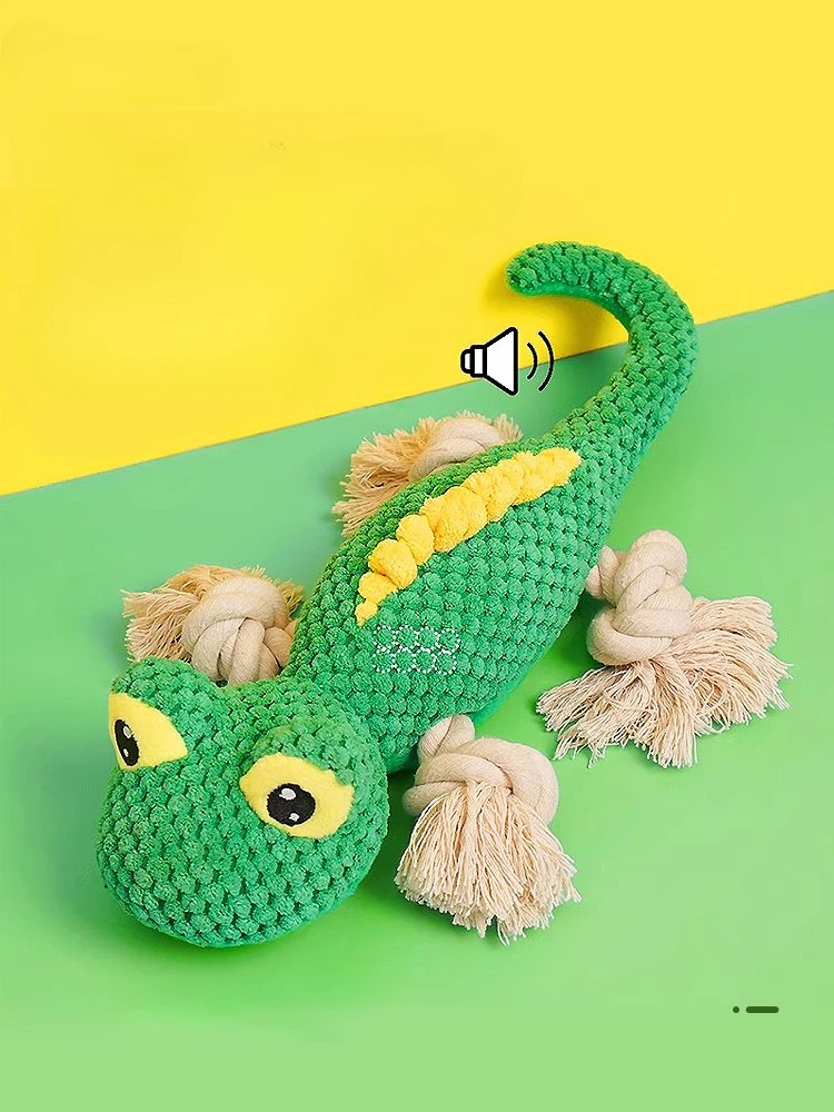 

Thousand Pet Family Dog Toys Bite-resistant Puppy Plush Molar Sound Teddy Puppy Lizard Pet Supplies