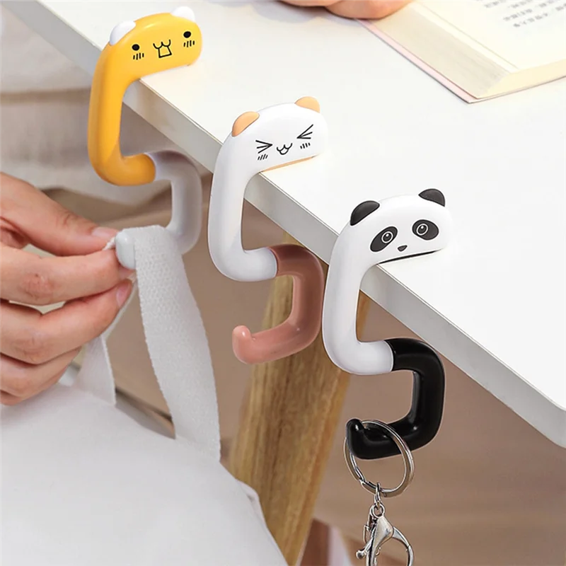 

J1UL1N Folding Hook Anti-Slip Bag Hooks Heavy Duty Hanger Wall Mount Heavy Duty Bag Hooks 4PCS