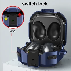 Mechanical Switch Protective Case Cover For Samsung Galaxy Buds 2 Live Pro / Pro 2 Earphone Lock Protective Sheath with Buckle