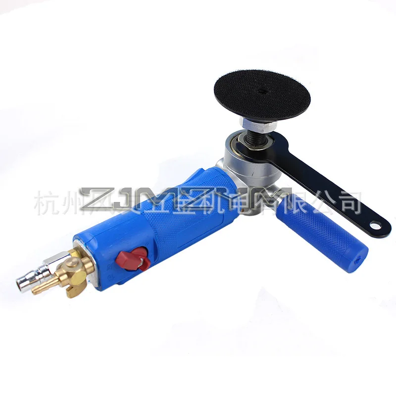 3 Inch Air Pneumatic Sander Water-filled Mill Wet Polisher Machine for Marble Quartz Stone Polishing, Air-moving stone grinder
