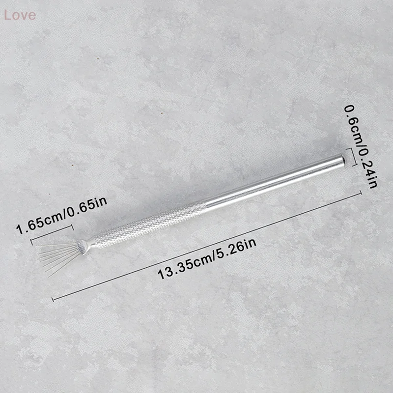 [L & P] متعددة الوظائف مسمار الفن خط اللوحة 7 دبوس القلم انحناء مقبض من الفولاذ المقاوم للصدأ مسمار الأشعة فوق البنفسجية هلام فرش رسم أدوات مانيكير