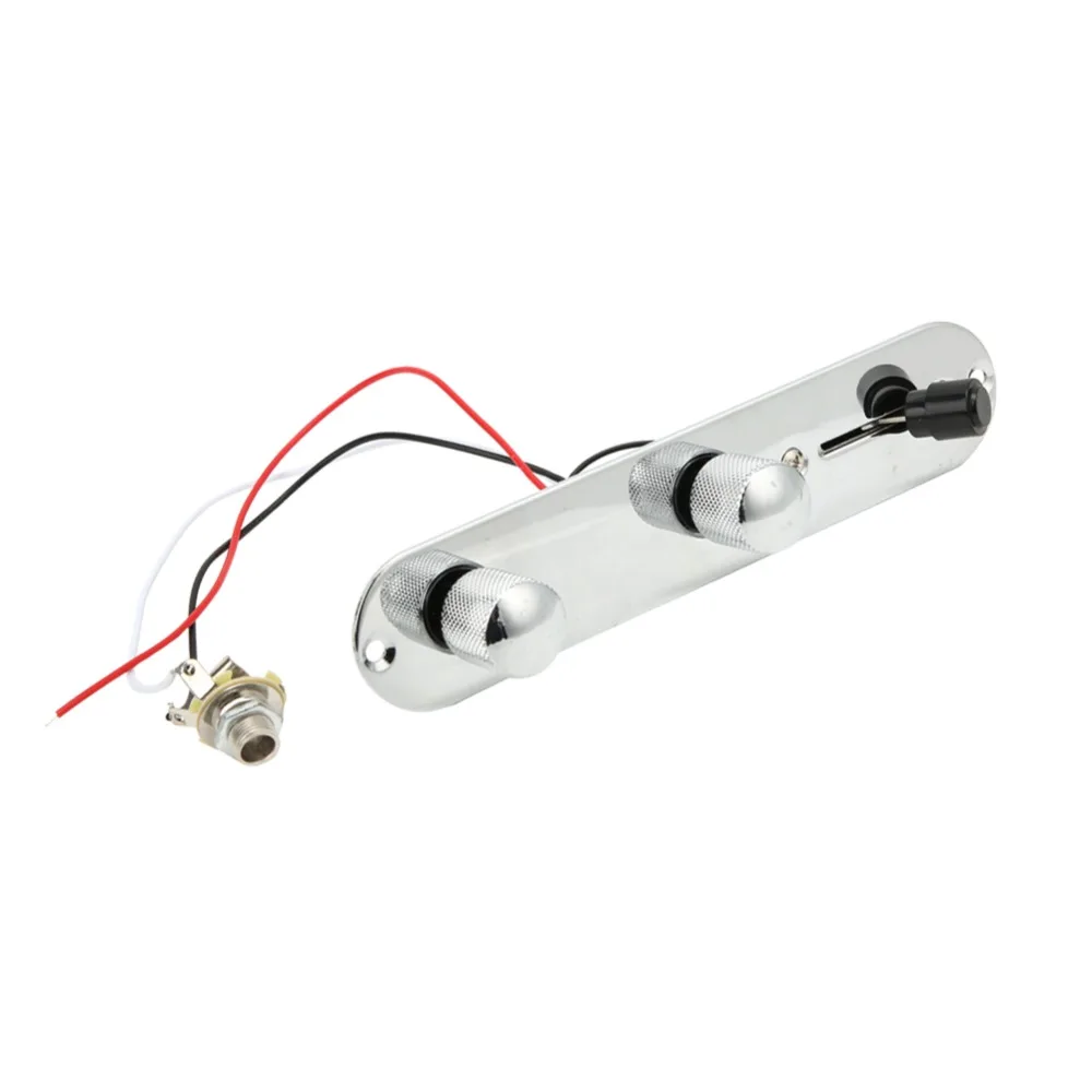 Loaded Control Plate​ Tone and Volume Knob With 3 Way Switch​ ​Prewired Control Plate​ ​With Output Jack​ Prewired Harness​