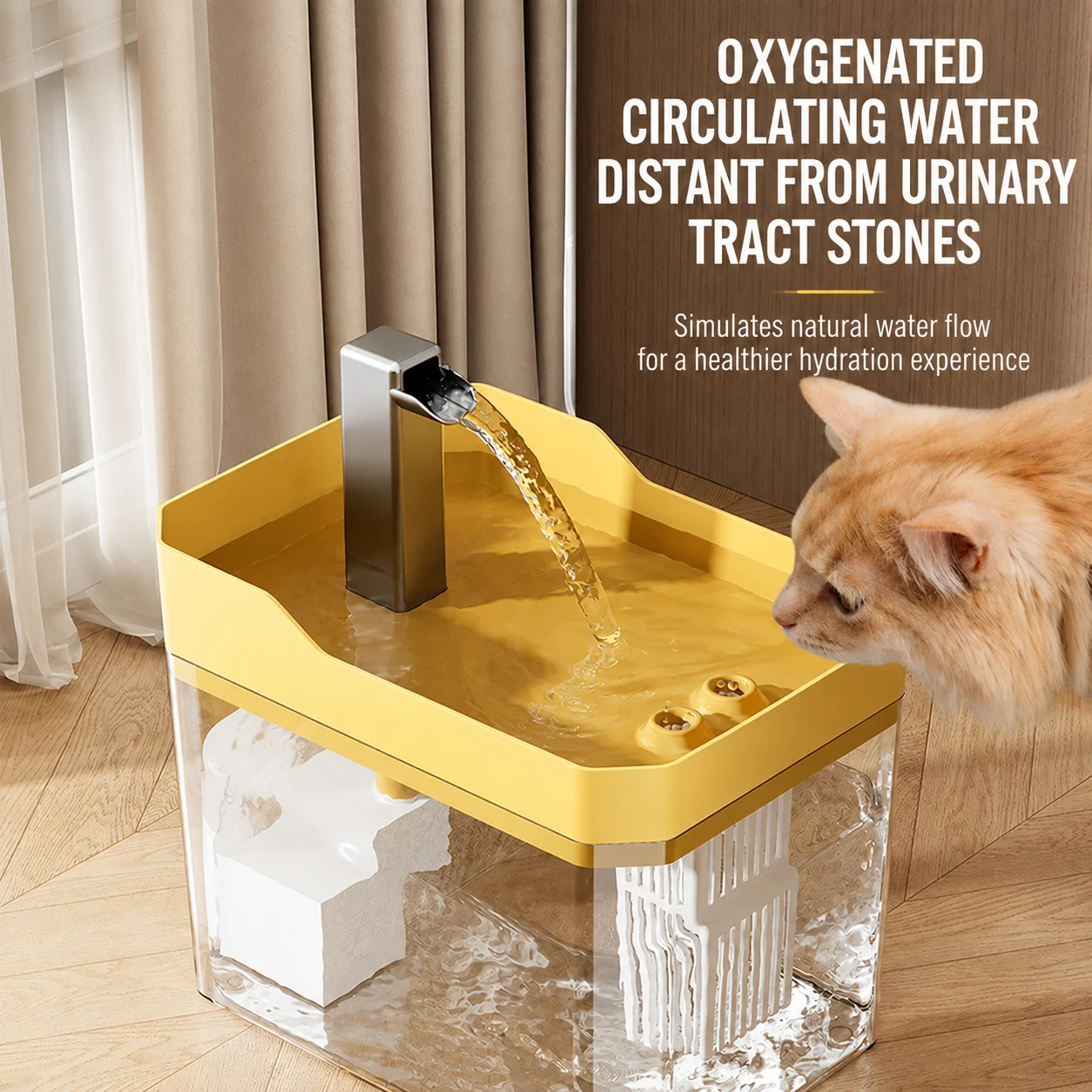 Large-Capacity Electric Pet Water Fountain Auto Filter 1500mL Cat Dog Drinker Bowl Recirculating Filtering System