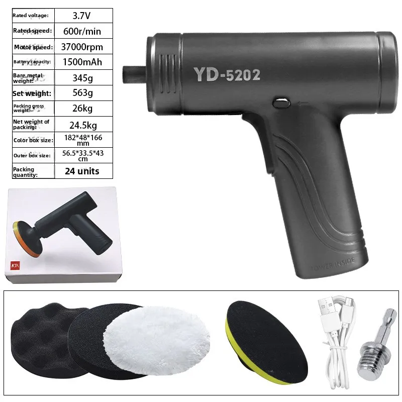 Lucidatrice wireless ricaricabile tramite USB, smerigliatrice elettrica, ceratrice per lucidatrice per auto wireless per riparazione auto