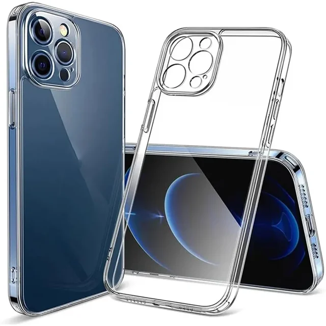 Ultra cienkie, przezroczyste etui z miękkiego TPU do iPhone'a 16 Pro Max 15 14 13 12 11 Pro Plus ProMax Mini Clear Back Cover Etui na telefon