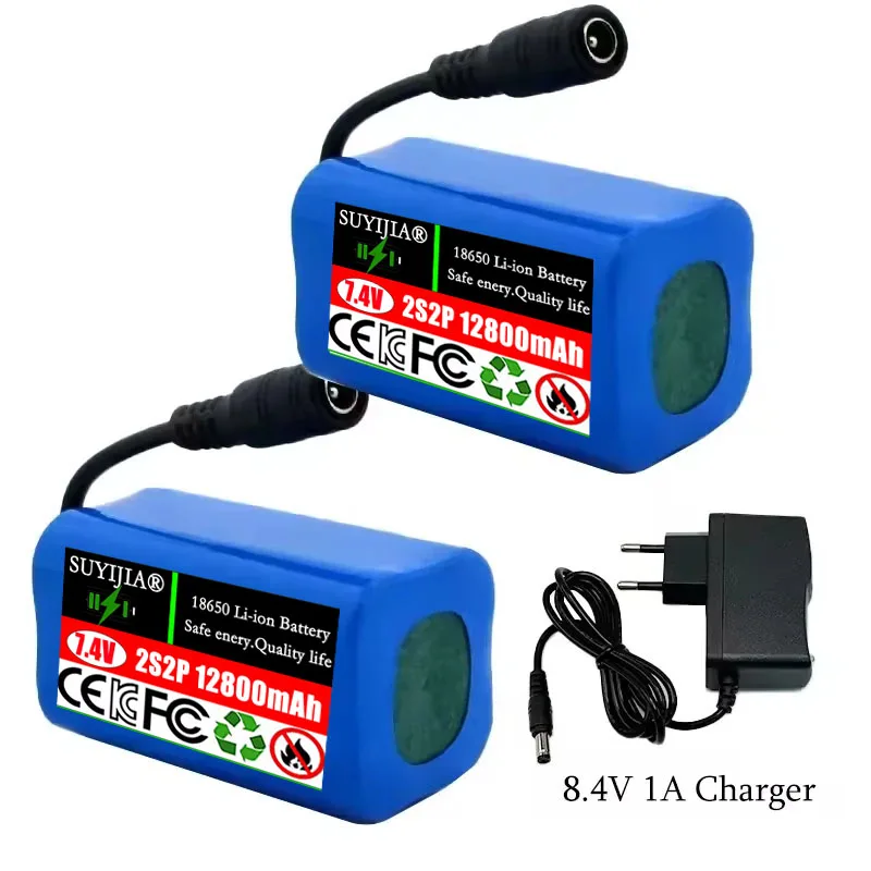 7.4 فولت 2S2P قارب طعم صيد Nev 2800-12800 مللي أمبير بطارية ل T188 T888 2011-5 V007 C18 H18 لذلك على التحكم عن بعد RC قارب Parts18650 #3