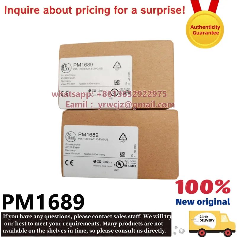 New Original IFM PM1689 Flush-Mount Hygienic Pressure Sensor