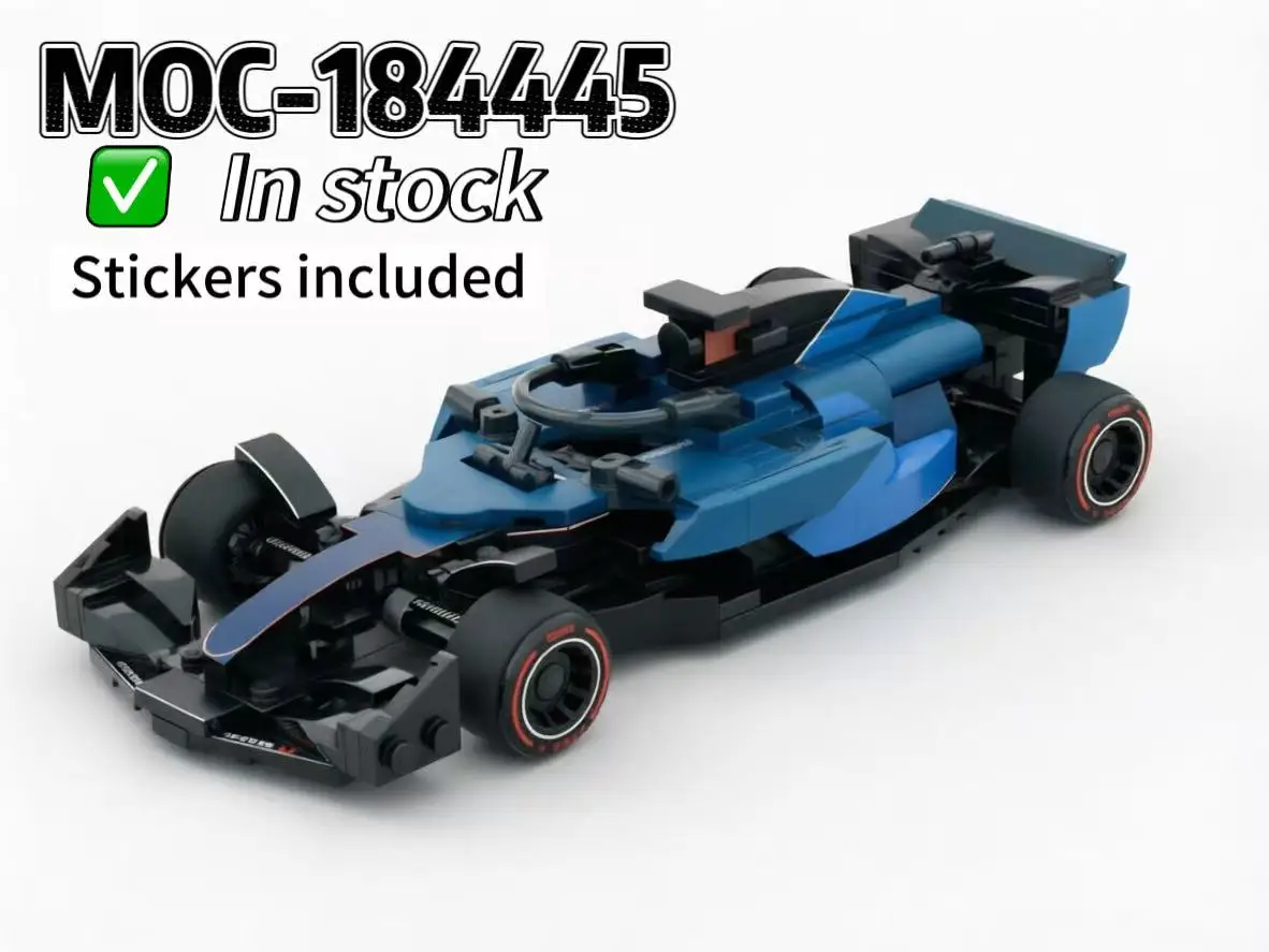 MOC-184445FW46 Velocidad ​ ​ Bloques de Construcción de Coche Campeón de Ocho Cuadrículas, 285 Piezas, Regalo de Cumpleaños para Niños con Hermosas Pegatinas
