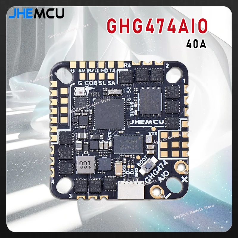 

JHEMCU GHG474AIO 40A 4in1 ESC 2-6S AIO Flight Control G474 MCU для RC FPV аксессуар для зубочистки
