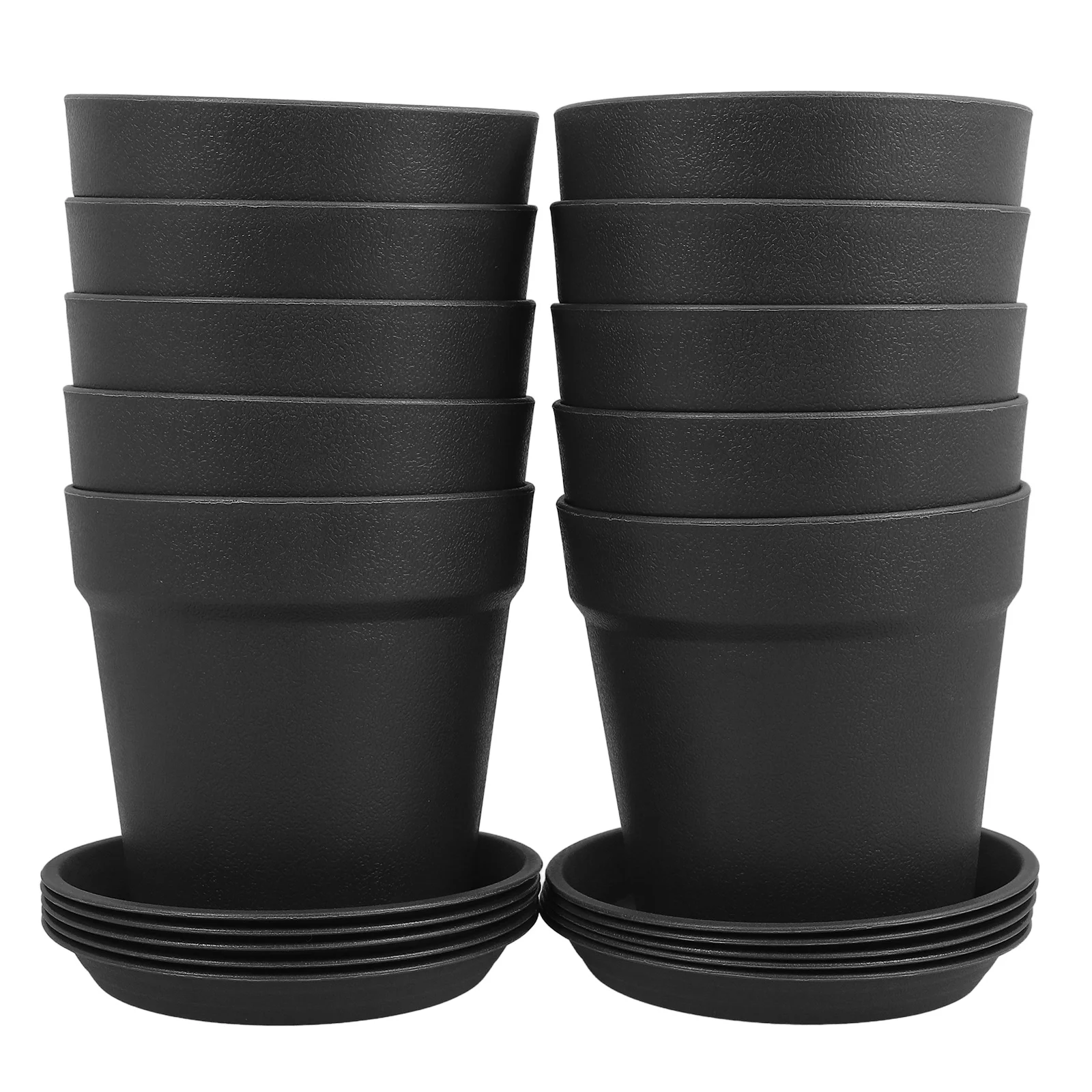 

10 Pcs Imitation Pottery Plastic Flower Pots for Plants Green Planting Small Planters Indoor Balcony Pp