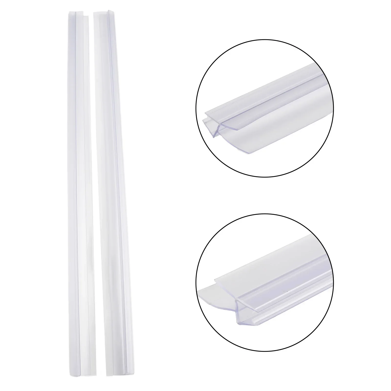 2pcs 100cm Bath Shower Strip Seal For Screens Doors Fits 4-6mm Glass Seal Gaps PVC Sealing Strip Bathroom Accessories Household