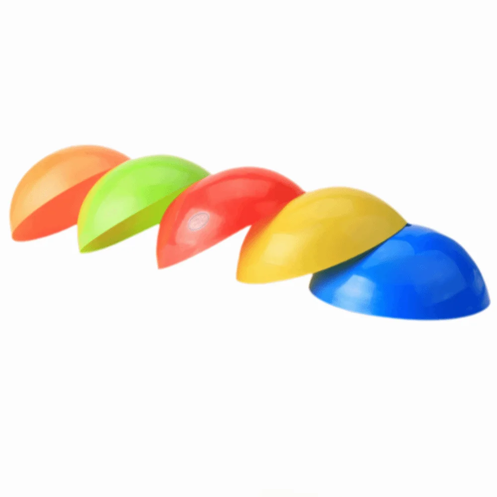 5PCS Reusable PE Soccer Marker Discs Half Dome Bowl Shaped Agility Discs Colorful Stackable Field Markers Indoor Practice
