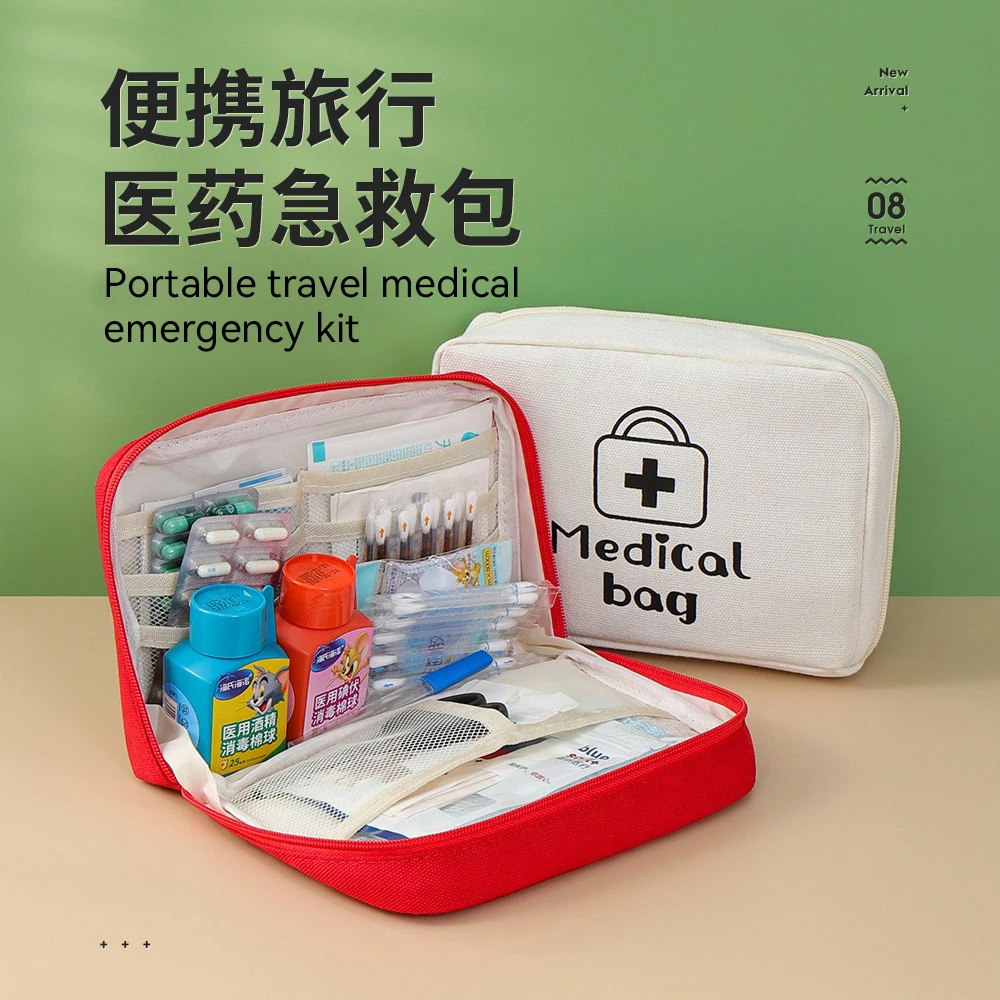 المحمولة الإسعافات الأولية حقيبة الطوارئ الإسعافات الأولية الحقيبة حقيبة طبية الطب حقيبة للتخزين سيارة في الهواء الطلق التخييم السفر مجموعة الحبال