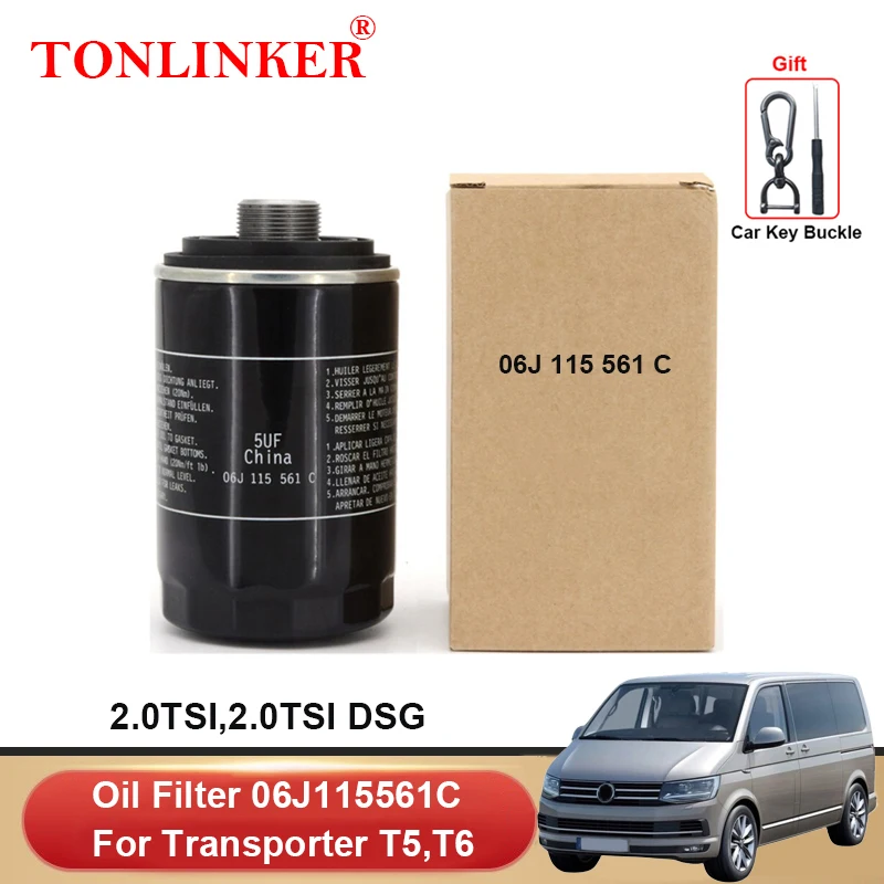 

TONLINKER Oil Filter 06J115561C For Volkswagen Transporter T5 2009-2015 T6 2016-2019 2.0TSI DSG 06J115561B Car Accessories Goods