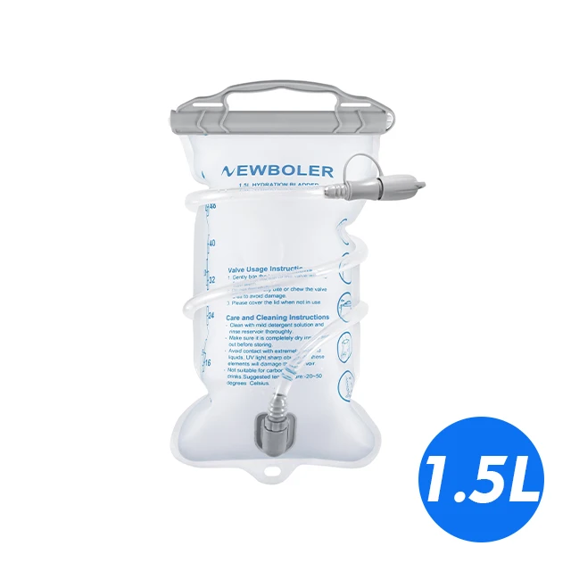 NEWBOLER Wasserbeutel Reservoir Wassernachfüllbeutel Aufbewahrungsbeutel Ohne Bisphenol 1L 1,5L 2L 3L Lauf-Sport-Tankrucksack