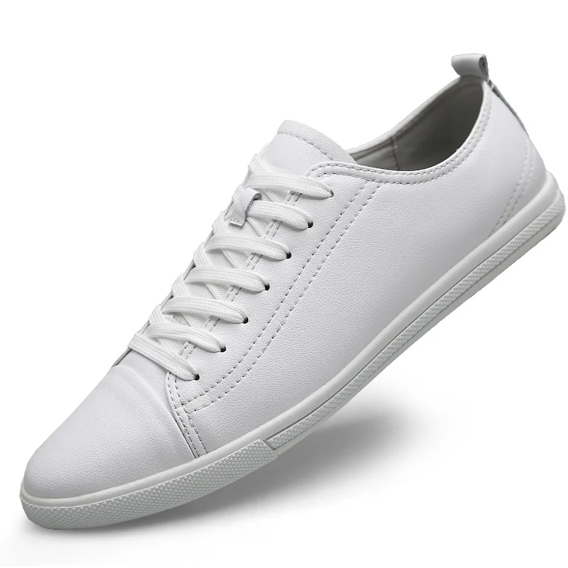 Genuine Leather White Men\'s Shoes 2024 new Designer White Shoes Comfy Walking Shoes Lace-up Business Outdoor Zapatos Para Hombre