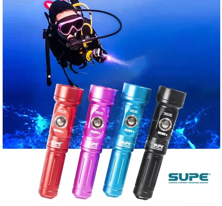 Scubalamp RD80 V2 Diving Light Red Filter Flashlight 1500 Lumens Glare Safe Equipment Night Submersible Light Spotlight Macro