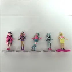 4pcs MT Monster High MH BB Figure with Base Surprise Doll Kawaii Cute Model Rare Limited Collection Toy Gift for Kid Girl