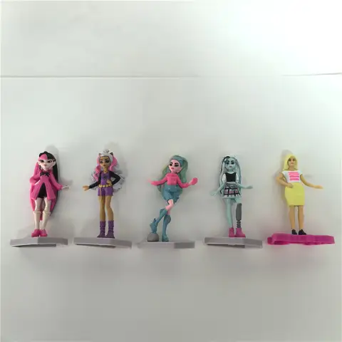 4pcs MT Monster High MH BB Figure with Base Surprise Doll Kawaii Cute Model Rare Limited Collection Toy Gift for Kid Girl