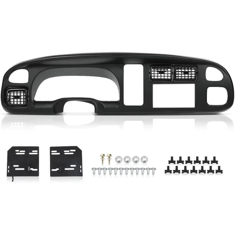 

Matte Black Dash Board Bezel Cover with Vent for Dodge Ram 1500 19982001 and Dodge Ram 2500 3500 19982002 Interior Trim Upgrade