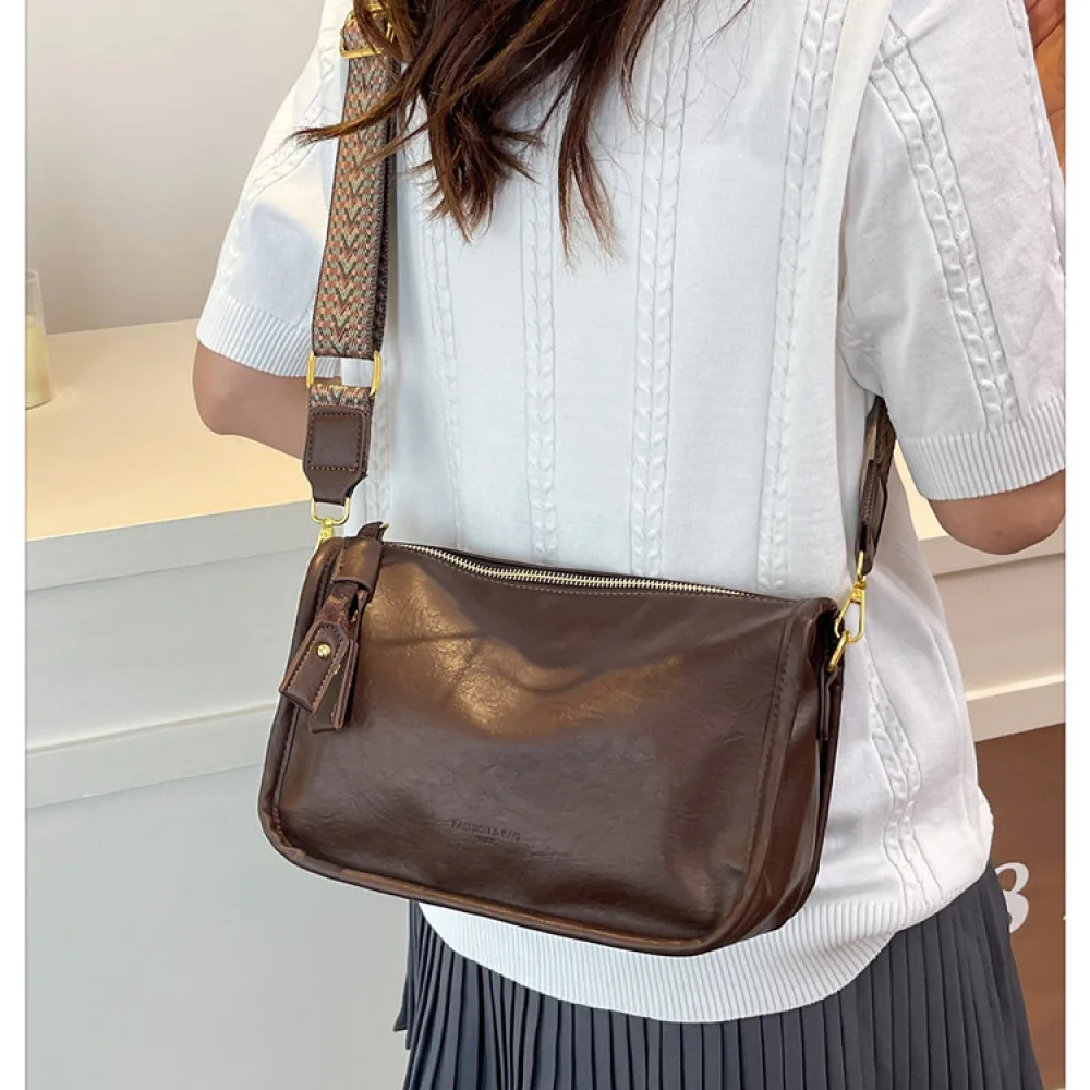 Trendy Minimalist Tote Bag Women Retro Shoulder Handbags Casual Fashion Pu Leather Large Capacity Daily Crossbody