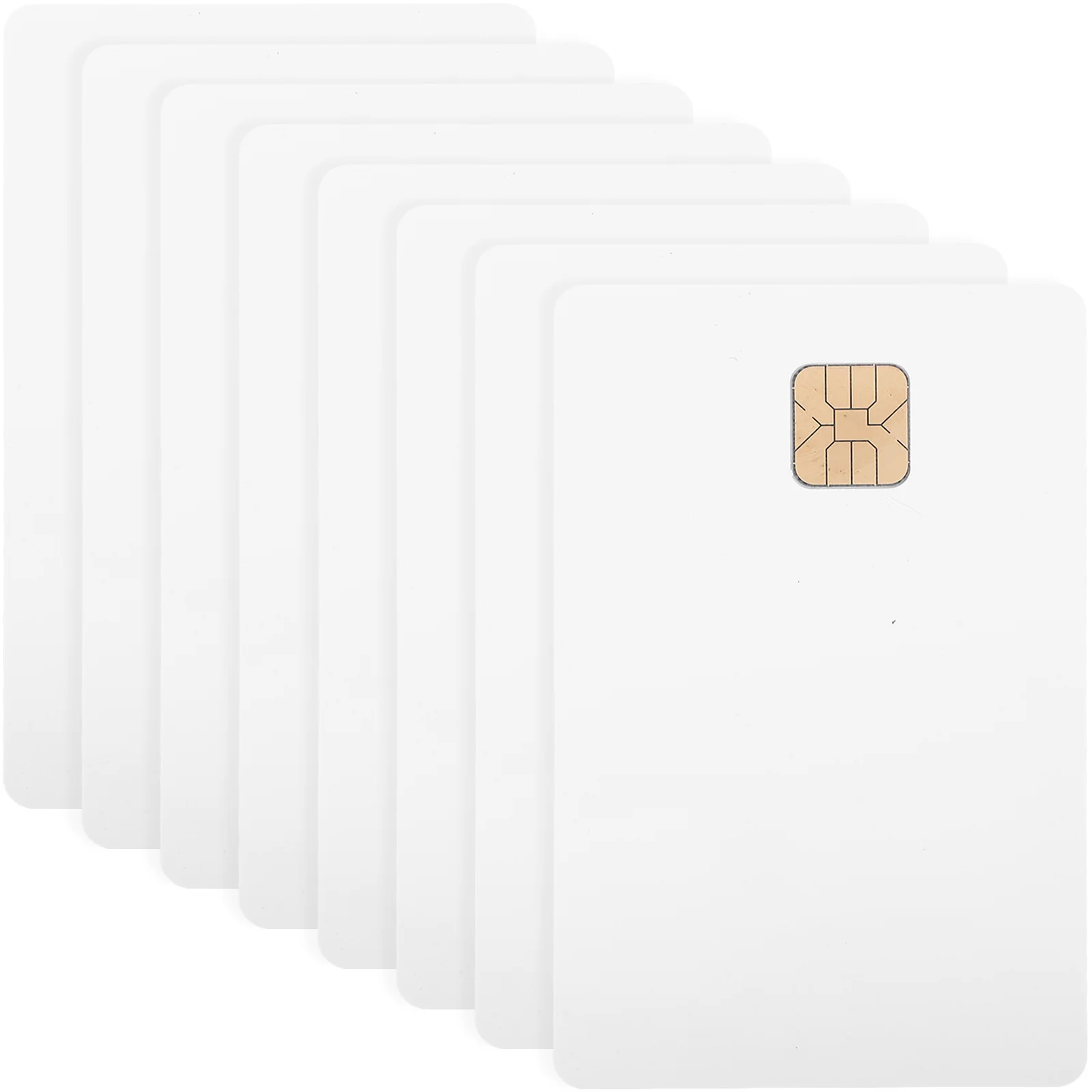 

8 Pcs Chips Card White Cards With Blank Ic Pvc Tag Business Reusable Coin Work