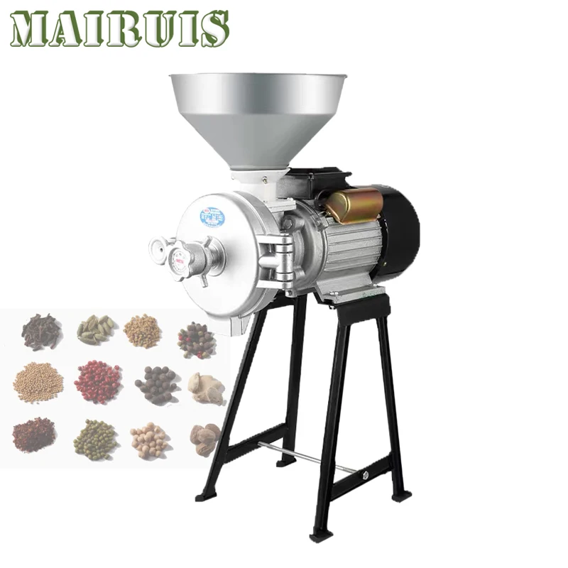 High Power Electric Feed Mill Wet And Dry Cereals Grinder Corn Grain Rice Coffee Wheat Flour Mill Grinding Machine