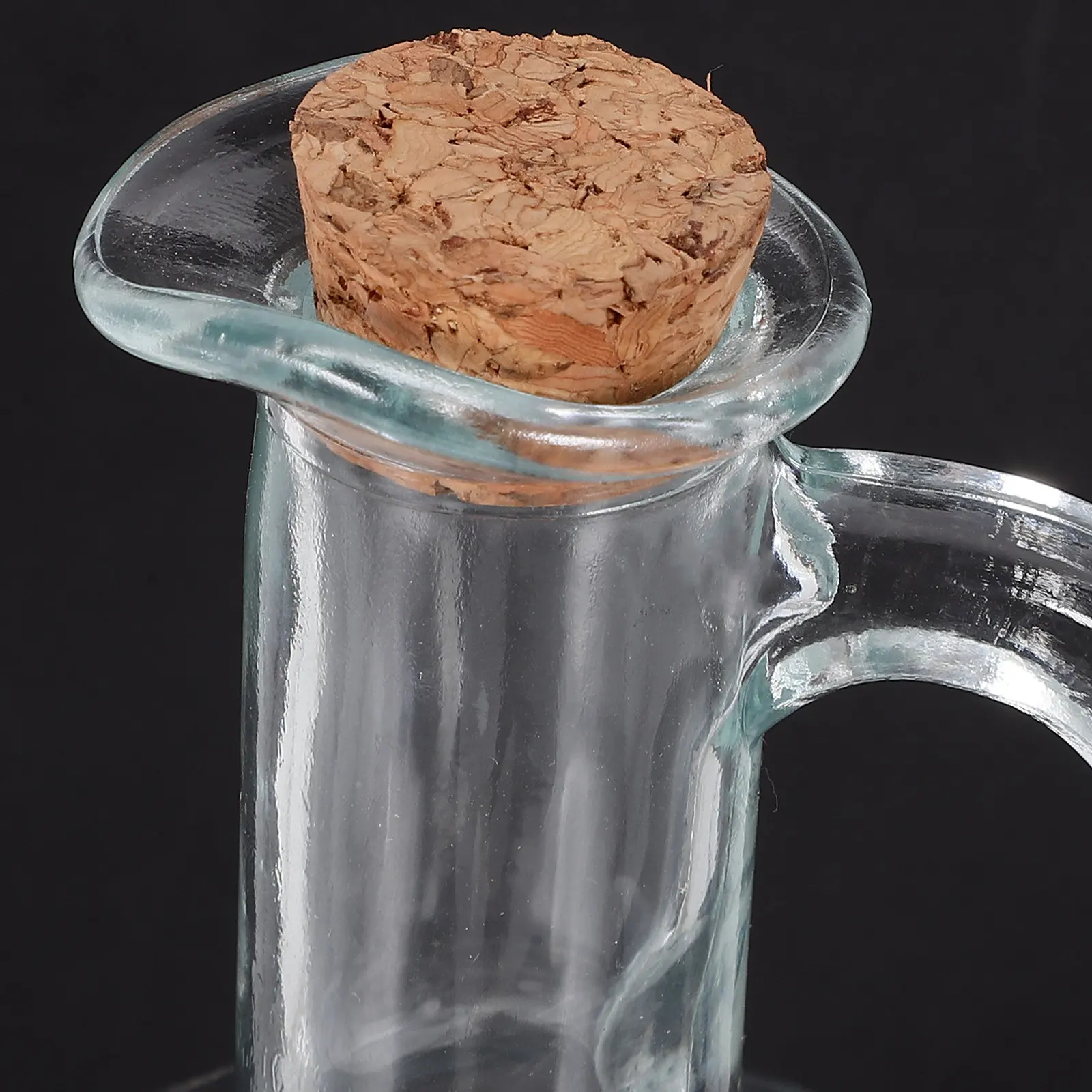 Botella de aceite de vidrio transparente, dispensador de condimentos, contenedor de salsa para cocina, soporte para vinagre, botella pequeña para condimentos, aceitera.