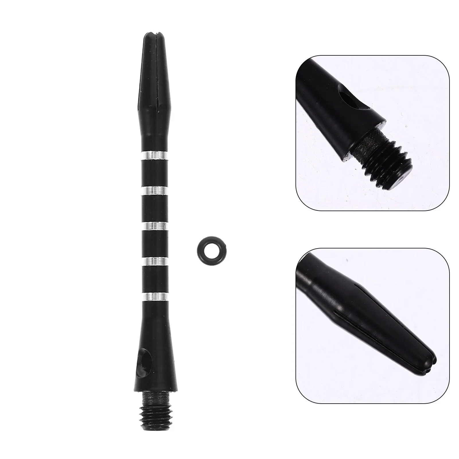 20Pcs Dart Shafts Aluminium Alloy Standard 2Ba Screw Thread Professional Replacement Front Load Weight Balance Accessories Black