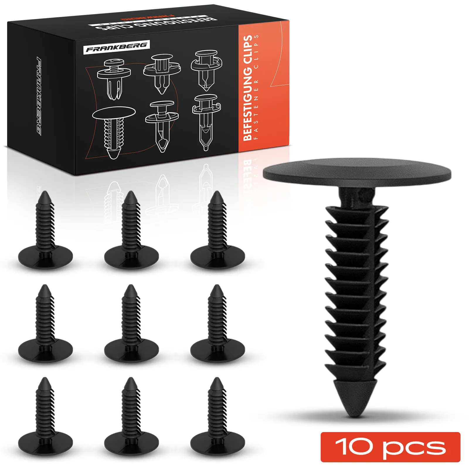 Frankberg 10x Befestigungsclips Stoßstange Kotflügel Radkasten für Buick Regal Cadillac CTS Coupe Chevrolet 11610086 6501916