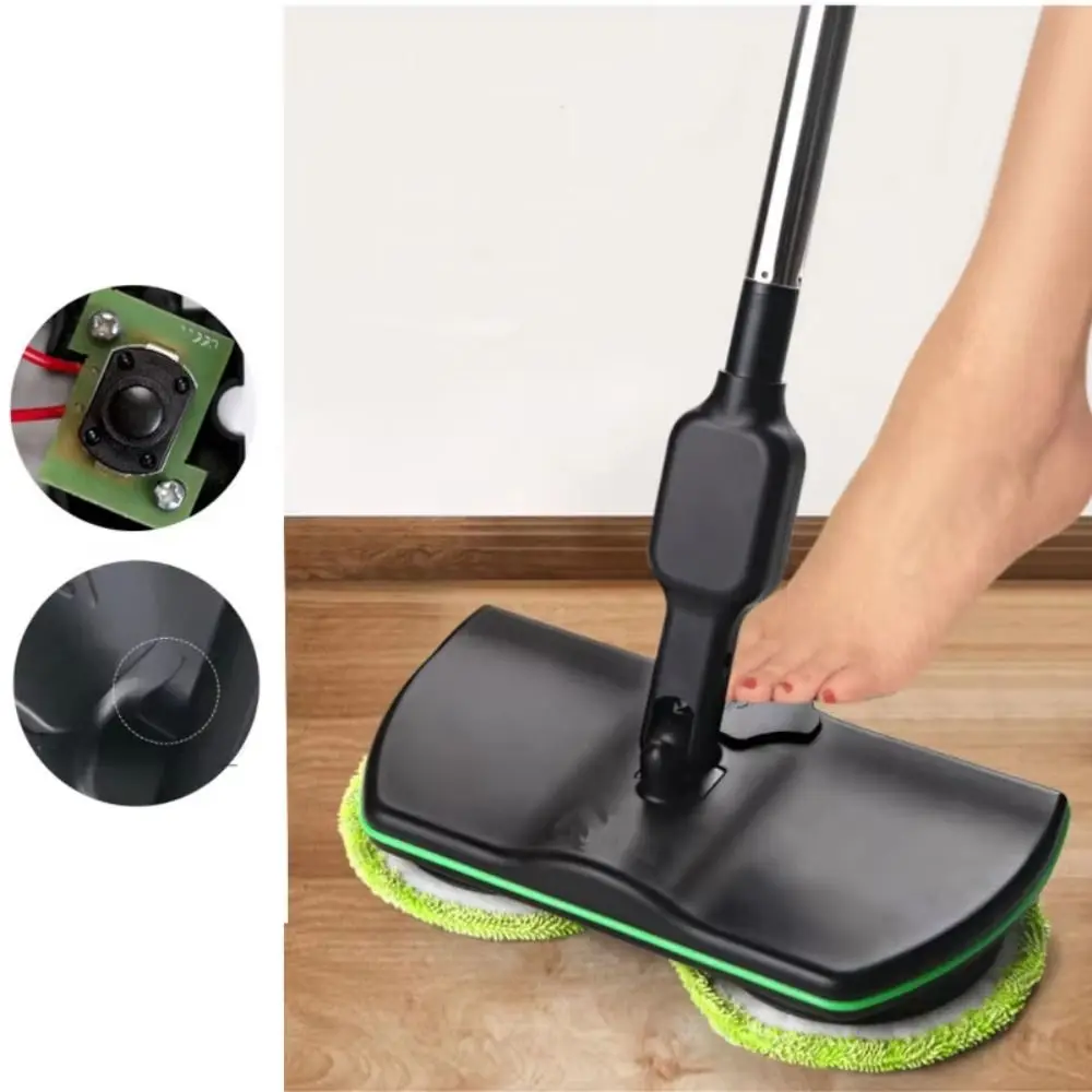 3 in 1 Cordless Electric Spinning Mop High-Speed Rotating Mop Pads Rechargeable Floor Cleaner Lightweight Machine for US/EU/UK