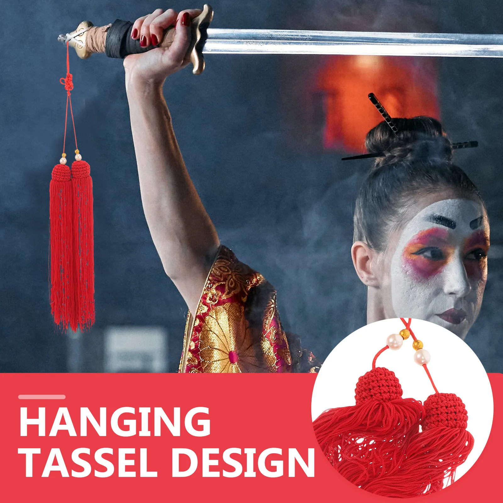 

Chinese Tassel Pendant New Year Tassels for Decoration Sword Hanging Knot Lanyard