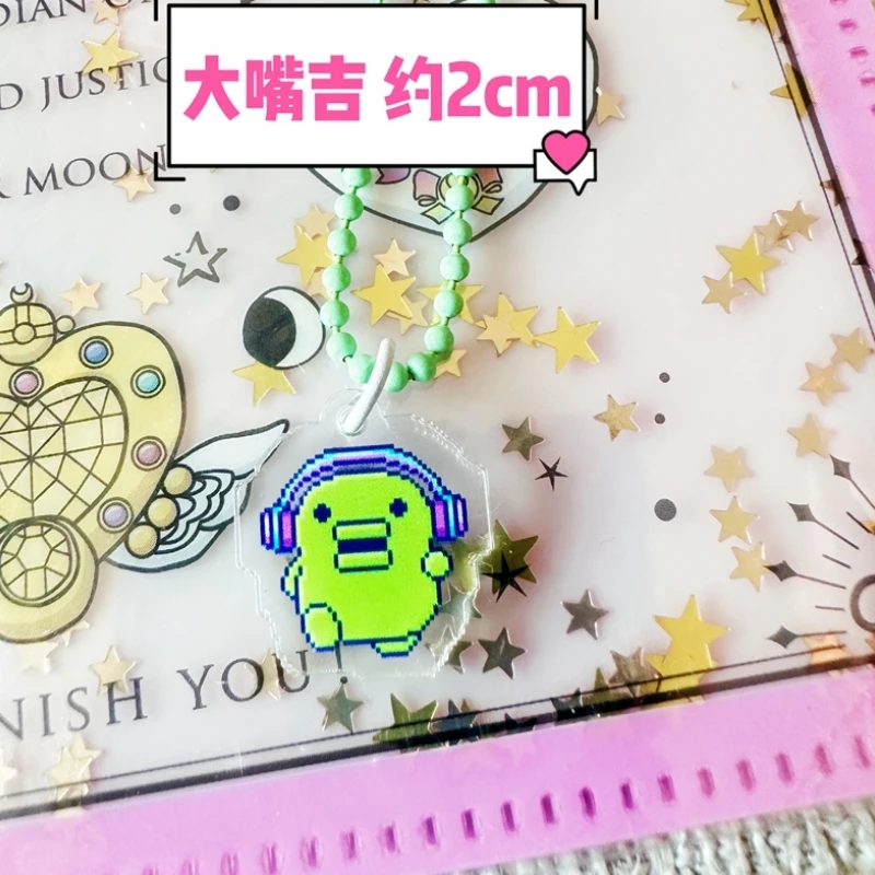 متوفر في المخزون نمط Tamagotchi Uni لـ الغبار التوصيل ورقة أكريليك قلادة صغيرة سلسلة هواتف المفاتيح 4u Pix يلتقي محيط أنيمي