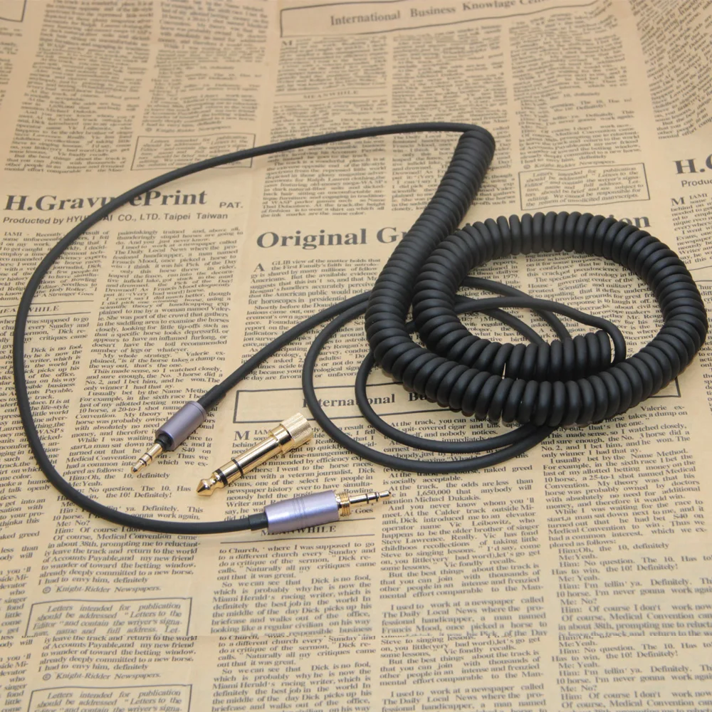 Cable en espiral con alivio de resorte para auriculares Sony, MDR-1000X, WH, 1000XM2, WH-1000XM2, WH-1000XM3, WH-1000XM4