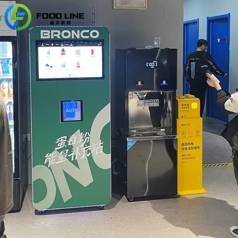 Automatischer 14-Unzen-Pappbecher, Protein-Shake-Verkaufsautomat, Top-Produktkategorie mit 8 Geschmacksrichtungen für öffentliche Bereiche, China-Herstellung
