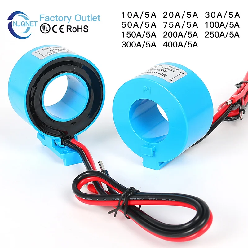 

High Accuracy Current Transformer Sensor BH-30BGL 50/5 100/5 200/5 300/5 400/5 5A CT Small Din Rail Current Transformer Factory