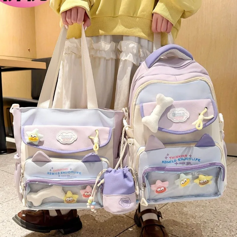 

Two Piece Backpack for Children Cute Backpack Cartoon Backpack Sports Bags Women Travel Bag Designer Bag School Bag Mochila Sac