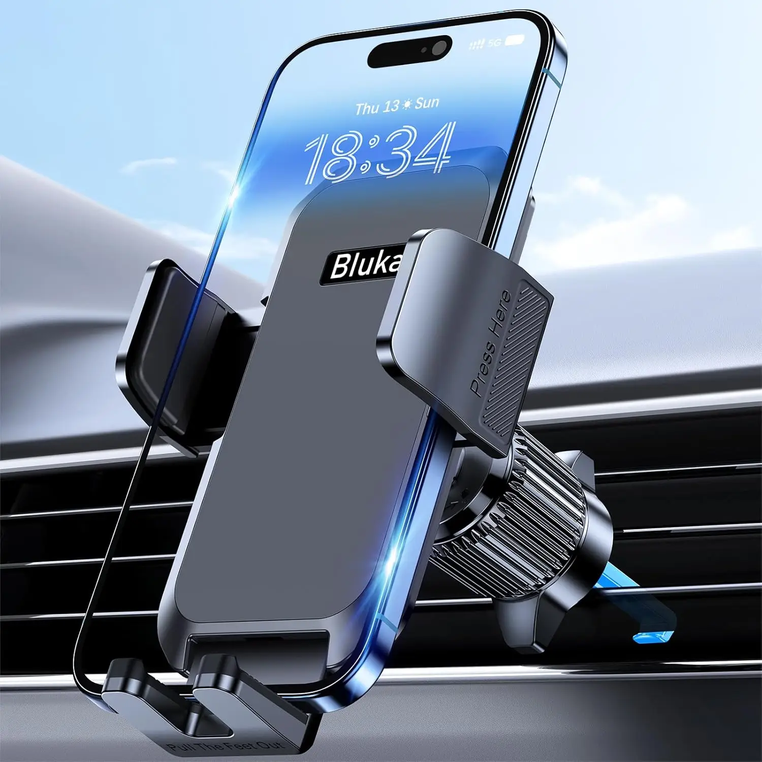 

Super Stable Air Vent Car Phone Mount with 360° Rotation and One-Button Release for All Smartphones