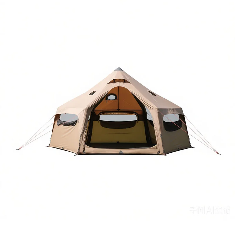 Yurt inflatable tent outdoor shade rainproof family camping tent portable folding backpack tent