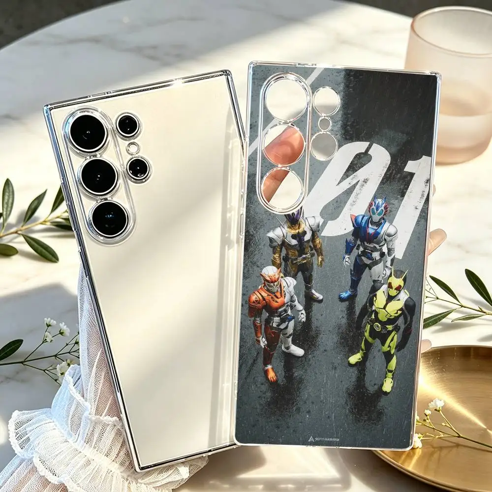 Kamen R-Rider S-Series Phone Case Transparent Silicone Soft For Samsung S25,S24,S21,S22,S23,S30,Ultra,S20,Plus,Fe