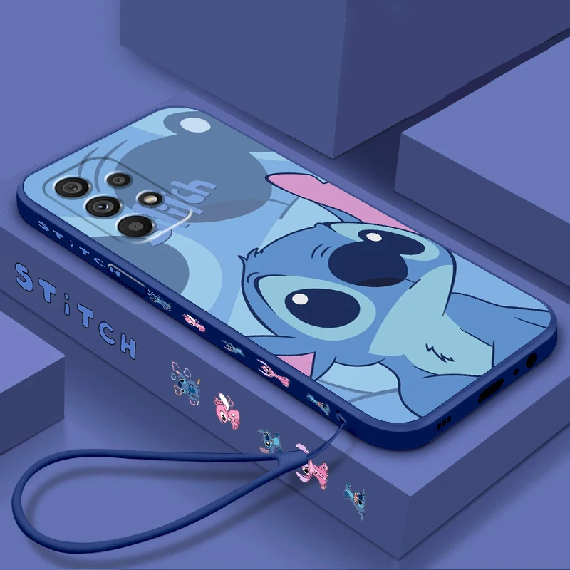 

Anime Angel Lilo & Stitch Liquid Left Rope For Samsung Note 20 10 A54 A31 A14 A03 A22 A34 A04 A24 Ultra Plus 5G Phone Case