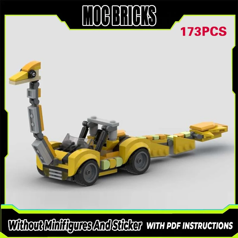 

Speed Racing Car Model MOC Building Bricks Yellow Bird-Shaped Car Modular Technology Gifts Holiday Assemble Children Toys Suit
