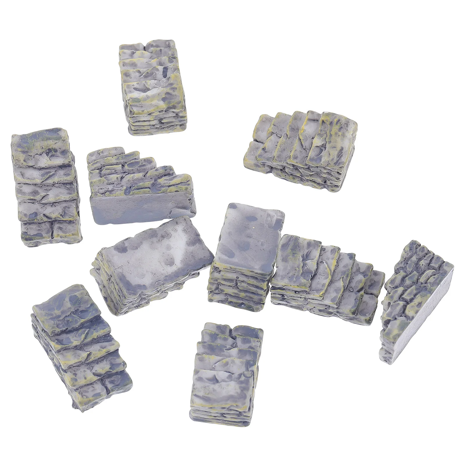 ミニ階段装飾品,風景おもちゃ,マイクロ装飾,飛び石,樹脂デスクトップ,盆栽,ステップフィギュア,10個