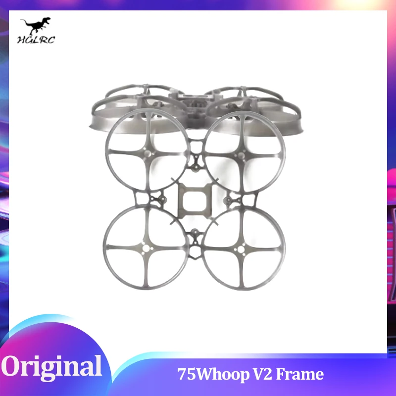 

HGLRC Petrel 75 V2 Whoop Рама 75 мм Unibody Углеродное волокно Толщина рычага 1,5 мм 1102-1204 Монтаж двигателя Встроенная конструкция воздуховода