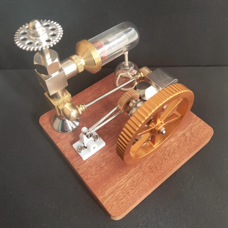 Modelo de motor Stirling de velocidad ajustable con volante Vertical, motor de experimento de Ciencia de potencia física, juguete para niños, regalo