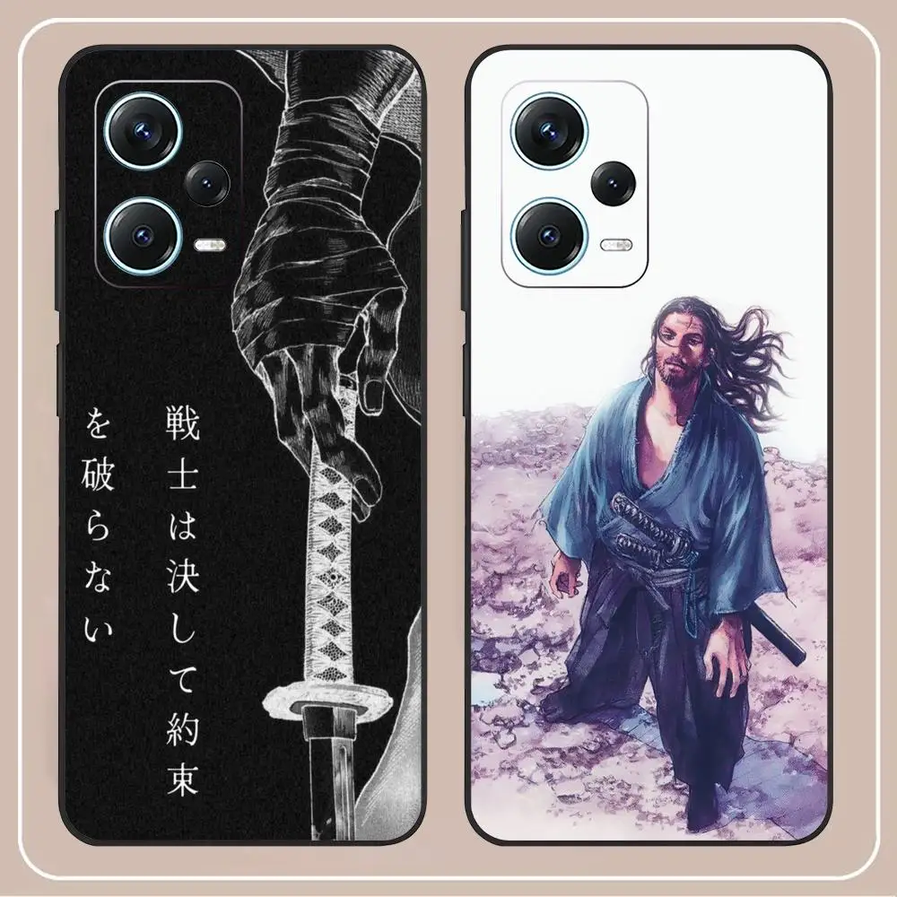 V_vagabond 휴대폰 케이스, 레드미 노트 13 프로 플러스 12 11 A3X A1 A2 13C 12C 블랙 커버