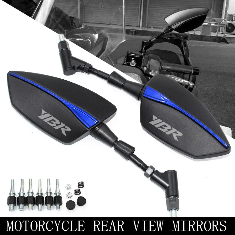 10mm Motorcycle Mirrors for Yamaha YBR125 YBR 125 2010-2015 2016 2017 2018 2019 Screw Thread Left Right Rear Rearview Mirrors