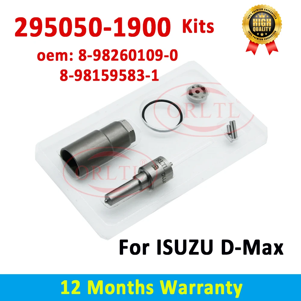 ORLTL 295050-1900 Diesel Injector KITS Nozzle 8-98159583-1 Valve Plate 501# Fuel Injector G3S47 For ISUZU D-Max 8-98260109-0