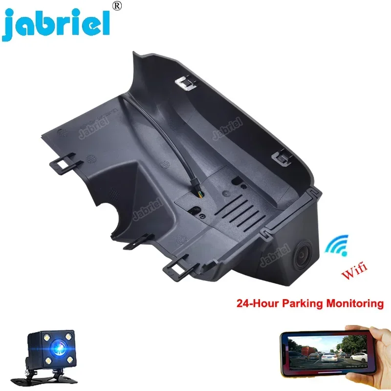 

Jabriel For Geely Atlas Pro 2022 2023 2024 HD 1080P Car DVR Driving Video Recorder WiFi 24H Dash Cam Front and Rear Camera